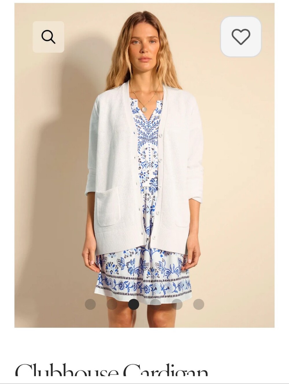 CAbi Clubhouse White Open-Front Lighweight Cardigan! Sz. S - NWT! - Picture 2 of 4